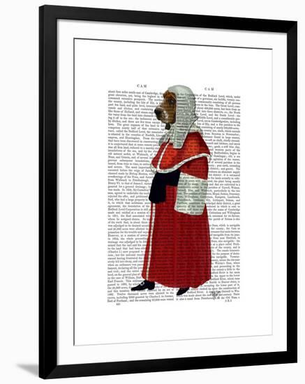 Basset Hound Judge Full-Fab Funky-Framed Art Print