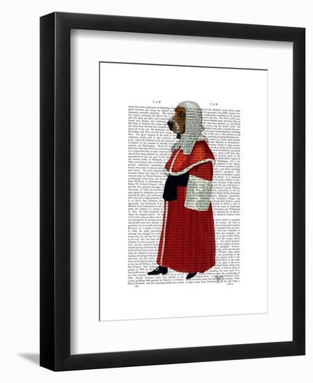 Basset Hound Judge Full-Fab Funky-Framed Art Print