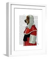 Basset Hound Judge Portrait-Fab Funky-Framed Art Print