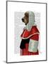 Basset Hound Judge Portrait-Fab Funky-Mounted Art Print