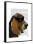 Basset Hound Ninja-Fab Funky-Framed Stretched Canvas