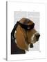 Basset Hound Ninja-Fab Funky-Stretched Canvas