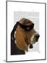 Basset Hound Ninja-Fab Funky-Mounted Art Print