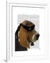 Basset Hound Ninja-Fab Funky-Framed Art Print