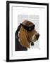 Basset Hound Ninja-Fab Funky-Framed Art Print