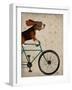 Basset Hound on Bicycle-Fab Funky-Framed Art Print