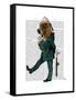 Basset Hound Policeman-Fab Funky-Framed Stretched Canvas