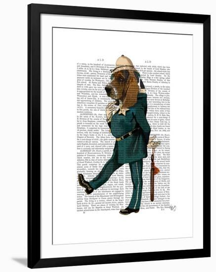 Basset Hound Policeman-Fab Funky-Framed Art Print