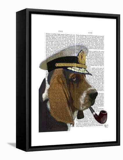 Basset Hound Sea Dog-Fab Funky-Framed Stretched Canvas