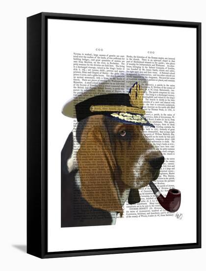 Basset Hound Sea Dog-Fab Funky-Framed Stretched Canvas