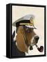 Basset Hound Sea Dog-Fab Funky-Framed Stretched Canvas