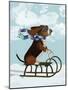 Basset Hound, Sledging-Fab Funky-Mounted Art Print