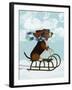 Basset Hound, Sledging-Fab Funky-Framed Art Print