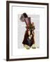 Basset Hound Steampunk Top Hat Goggles-Fab Funky-Framed Art Print