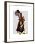 Basset Hound Steampunk Top Hat Goggles-Fab Funky-Framed Art Print