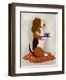 Basset Hound Taking Tea-Fab Funky-Framed Art Print