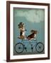 Basset Hound Tandem-Fab Funky-Framed Art Print