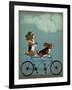 Basset Hound Tandem-Fab Funky-Framed Art Print