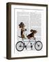 Basset Hound Tandem-Fab Funky-Framed Art Print