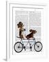 Basset Hound Tandem-Fab Funky-Framed Art Print