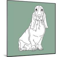 Basset Hound-Anna Nyberg-Mounted Art Print