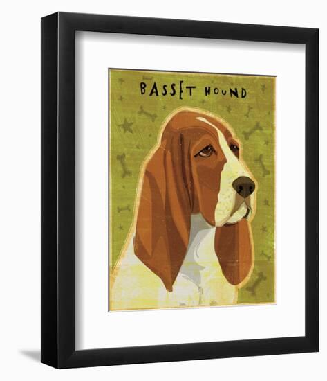 Basset Hound-John W^ Golden-Framed Art Print