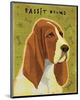 Basset Hound-John W^ Golden-Mounted Art Print