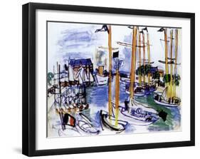 Bassin de Deauville, 1926-Raoul Dufy-Framed Art Print