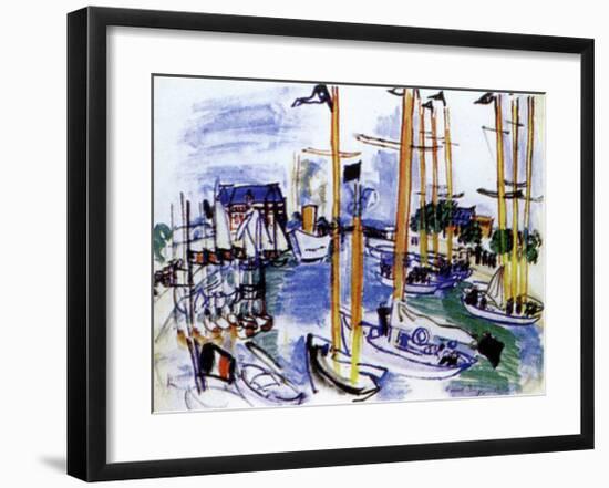 Bassin de Deauville, 1926-Raoul Dufy-Framed Art Print