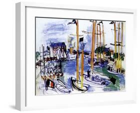 Bassin de Deauville, 1926-Raoul Dufy-Framed Art Print