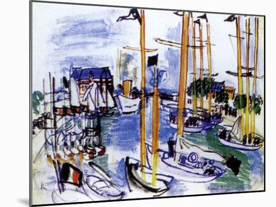 Bassin de Deauville, 1926-Raoul Dufy-Mounted Art Print