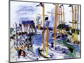 Bassin de Deauville, 1926-Raoul Dufy-Mounted Art Print