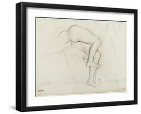 Bassin et jambes d'une figure nue, allongée-Edgar Degas-Framed Giclee Print