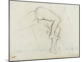 Bassin et jambes d'une figure nue, allongée-Edgar Degas-Mounted Giclee Print