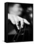 Bassist 1 BW-John Gusky-Framed Stretched Canvas