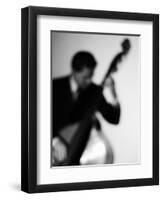 Bassist 2 BW-John Gusky-Framed Photographic Print