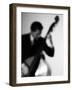 Bassist 2 BW-John Gusky-Framed Photographic Print