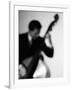 Bassist 2 BW-John Gusky-Framed Photographic Print