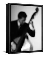 Bassist 2 BW-John Gusky-Framed Stretched Canvas