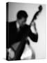 Bassist 2 BW-John Gusky-Stretched Canvas