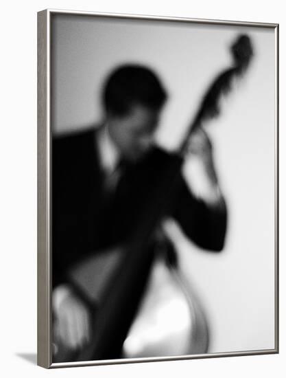 Bassist 2 BW-John Gusky-Framed Photographic Print