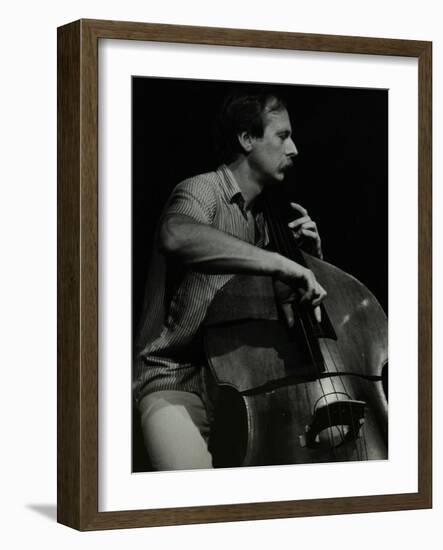 Bassist Paul Bridge Playing at the Stables, Wavendon, Buckinghamshire-Denis Williams-Framed Photographic Print