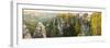 Bastei Bridge and Lilienstein, Elbe Sandstone Mountains, Saxon Switzerland National Park, Germany-Peter Adams-Framed Photographic Print