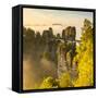 Bastei Bridge, Bastei, Saxon Switzerland National Park, Saxony, Germany-Jon Arnold-Framed Stretched Canvas