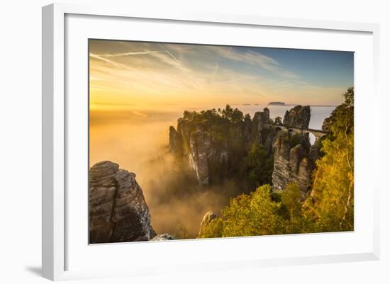 Bastei Bridge, Bastei, Saxon Switzerland National Park, Saxony, Germany-Jon Arnold-Framed Photographic Print