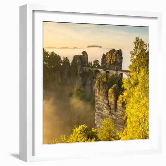 Bastei Bridge, Bastei, Saxon Switzerland National Park, Saxony, Germany-Jon Arnold-Framed Photographic Print