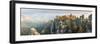 Bastei Bridge, Elbe Sandstone Mountains, Saxon Switzerland National Park, Germany-Peter Adams-Framed Photographic Print