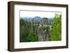 Bastei Bridge on Bastei Rock Formation near Rathen, Saxon Switzerland, Saxony, Germany, Europe-Hans-Peter Merten-Framed Photographic Print