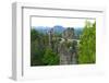 Bastei Bridge on Bastei Rock Formation near Rathen, Saxon Switzerland, Saxony, Germany, Europe-Hans-Peter Merten-Framed Photographic Print