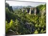 Bastei Rock Formations, Elbsandsteingebirge, NP Saxon Switzerland-Martin Zwick-Mounted Premium Photographic Print